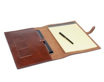 Leather iPad accessory , Leather iPad case , iPad Cover, Leather Folder, leather paper cover, gift for business travelers