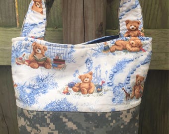 Army ACU and bears tote
