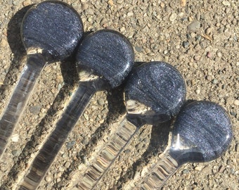 Sparkly drink stir sticks set of 5 by oceanbeachglass