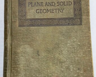 Plane and Solid Geometry Book 1913 Vintage Math George Wentworth David Eugene Smith Oklahoma Edition