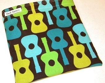 Reusable Sandwich Bag Groovy Guitar Eco Friendly