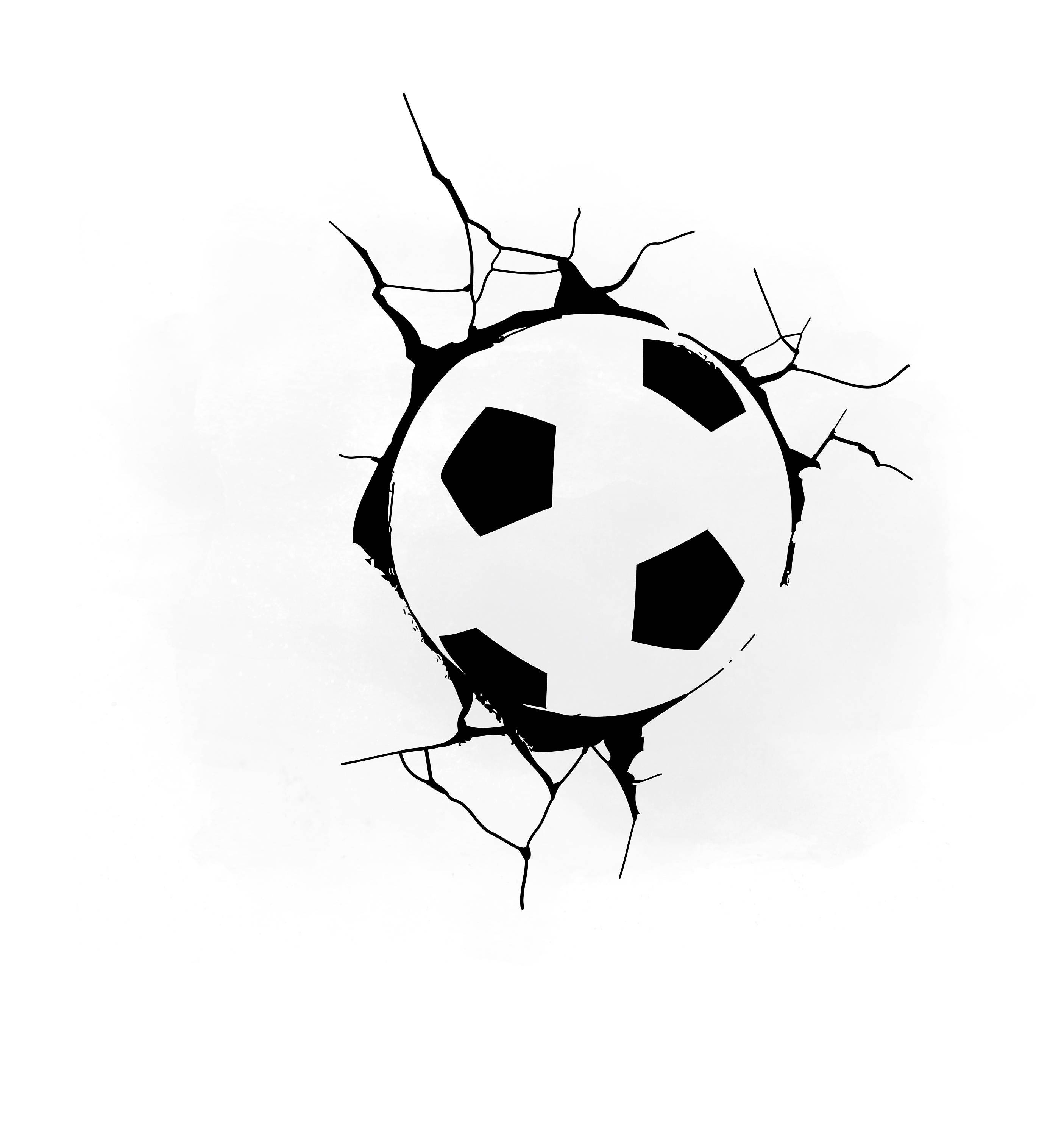 Download Ball in the wall SVG clipart Boys Room football decor art