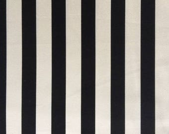 Japanese Sevenberry fabric - Canvas - large stripes - by 50 cm (110 x)