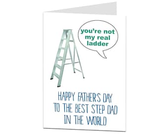 Funny Father's Day Card for Step Dad Stepdad Card