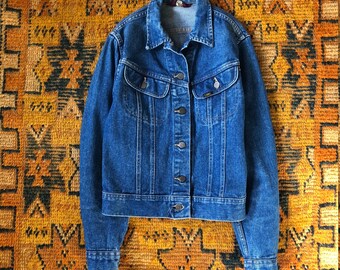 1980s vintage Lee denim jean jacket