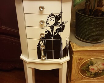 jewelry armoire , standing jewelry box, jewelry organizer, jewelry cabinet, jewelry storage, Maleficent