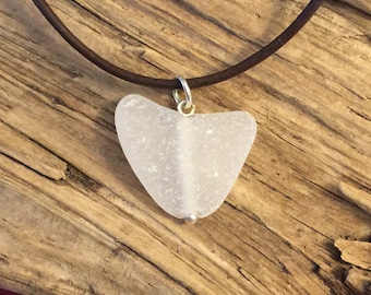 Sea glass jewelry- sea glass heart