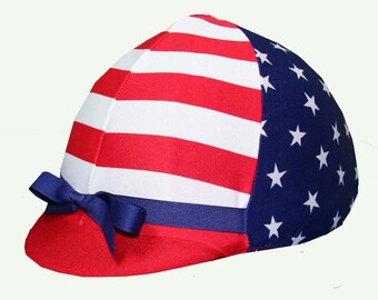 Navy Flag Equestrian Helmet Cover