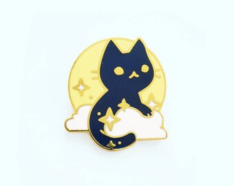 Moon Cat Enamel Pin