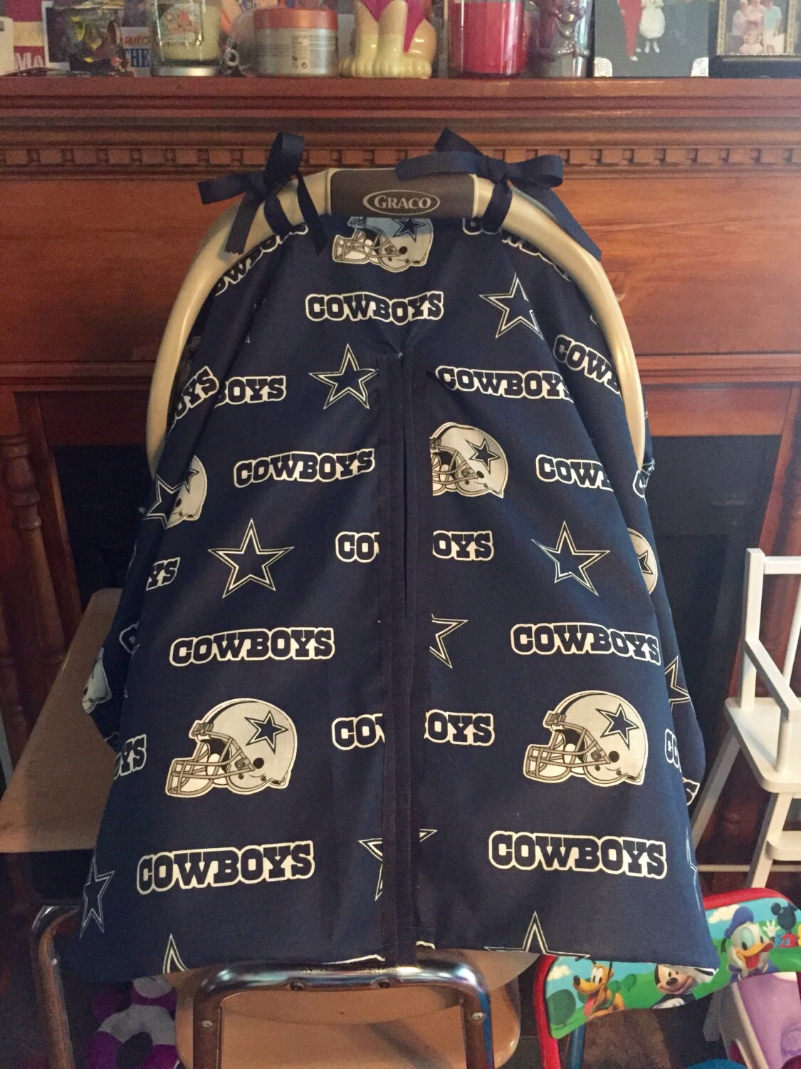 Handmade Dallas Cowboys Heavyweigt Baby Car Seat Cover