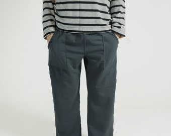 TAYLOR / / pantalon de tous les jours, enfants bambou sans couture pantalon, foncés gris, besoins spéciaux vêtements, pantalon pour spd le doux