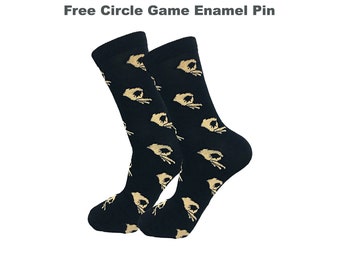 Circle Game Meme Socks Funny Socks Novelty Socks Christmas Socks Crazy Socks Happy Socks Fun Socks Fashion Socks Dress Socks Casual Socks