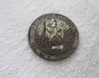 Antique Catholic St Christopher's My Guide Medal
