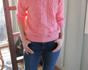 Pink vintage 80s sweater