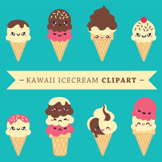 Premium Vector Clipart Kawaii Icecreams Cute Ice Creams