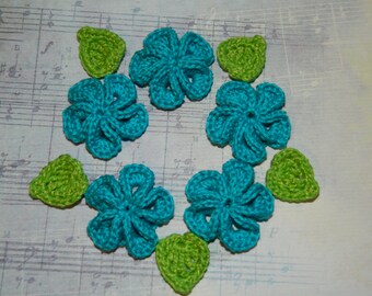 Crochet Flowers Applique, Scrapbooking application