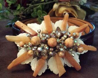Vintage jeweled belt buckle