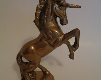 SALE -Vintage brass unicorn