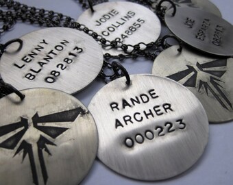 The Last of Us Inspired Custom Name/Number Firefly Pendant Necklace