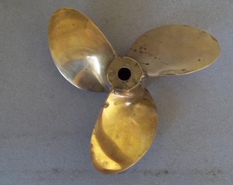 Vintage Brass Nautical Propeller - Brass Propeller - Brass Nautical Paperweight