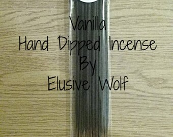 Vanilla Hand Dipped Incense - Vanilla Home Fragrance - Incense - Home Scents - Elusive Wolf