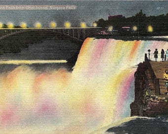 Niagara Falls, New York, American Falls, Goat Island - Vintage Postcard - Postcard - Unused (CCC)