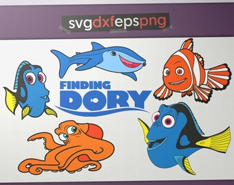 Finding Dory svg Finding Dory png Finding Dory digital Disney svg files Disney digital Pixar clipart Finding dory dxf Finding Dory eps png