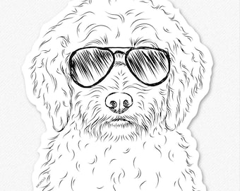 Teddy the Labradoodle - Labrador Poodle Mix Decal Sticker, Labradoodle Lover, Gifts For Dog Owner, Dog Breed Sticker, Dog Decal