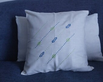 Hand embroidered pillow cover