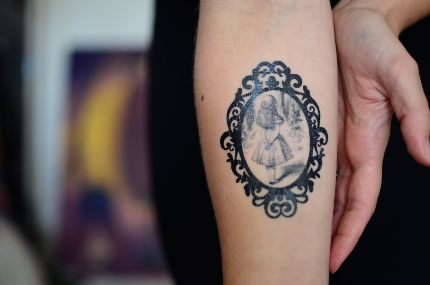 alice in wonderland small temporary tattoo alice in wonderland small temporary tattoo
