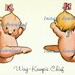 Kewpie digital image, cupid, Wag-Kewpie Chief Flying Kewpie ornament. JPG instant download Valentine's, Rose O' Neill, clip art image, angel