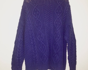 Vintafe 1990's Express Cable Knit Oversized Sweater