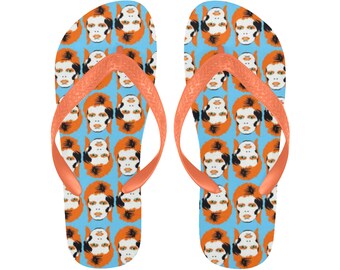 david BOWIE UNISEX flip flops