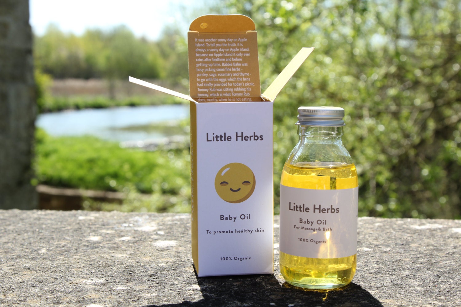 Little Herbs Organic Baby Infant Bath & Massage Oil. Soothes