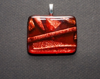 Small Dichroic Glass Pendant - Free Shipping!