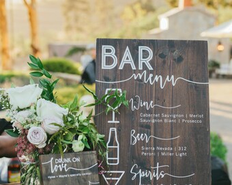 menu sign design