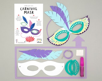Make Your Own Carnival Mask Kits - Carnival Party Bags, Circus Party Bags, Carnival Birthday, Circus Birthday, Carnival Mask Kit