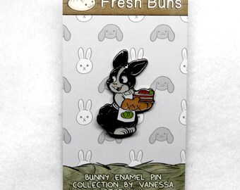 Dutch Carrot Cake Bunny Rabbit Enamel Pin - House Rabbit - Soft Enamel Pin - Bunny lapel pin - Bunnies gift