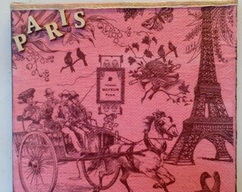 Walk in paris in galeche servietage on frame.