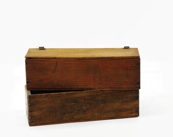 Vintage Cheese Boxes, Rustic Farmhouse Decor, Small Wooden Boxes, Desk Caddy Box