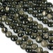 Golden OBSIDIAN 10mm puff coin beads 10x6 fat m-n-m shape full strand