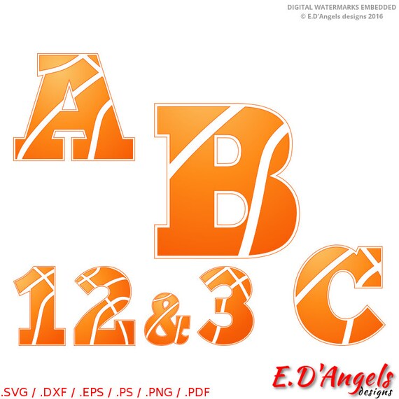 Download Basketball monogram SVG fonts svg files for cricut files