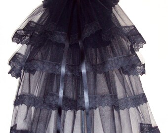 Black Lace Steam Punk Goth Bustle TuTu Belt US. 12 14 16 UK. 14 16 18