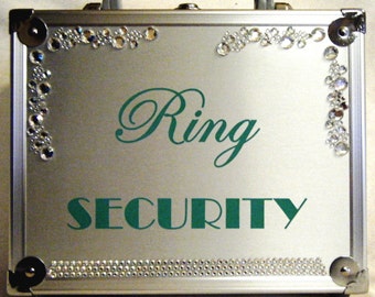 Crystal AB Rhinestone Wedding Ring Security Briefcase