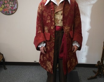Pirate coat, sca, larp, reenactment, ren faire, costume, rogue
