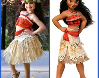Moana Costume Disney Moana Dress Moana outfit Girls Toddler Adult Moana Cosplay Girls Moana Disney princess dress up Disney Princess Maui
