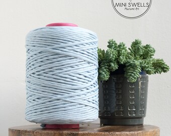 Baby Blue Cotton Rope - Super Soft Luxe Cotton Cord - 5mm - Macrame Rope - Diy Macrame - Rope - Weaving - Macrame