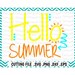 Summer Svg, Hello Summer, Sunshine, Svg, Png, Eps, Dxf, Cutting Files For Silhouette Cameo/ Cricut, Instant Download.