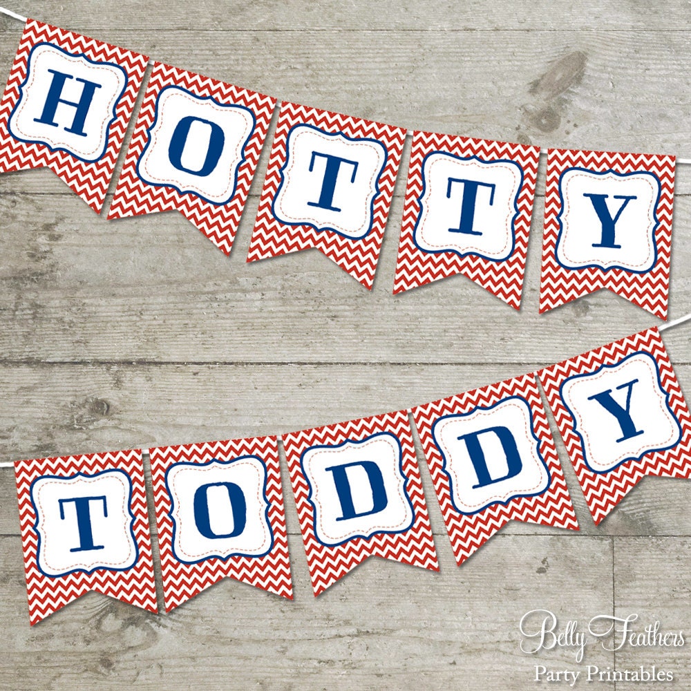 Ole Miss Hotty Toddy Chevron Printable Banner