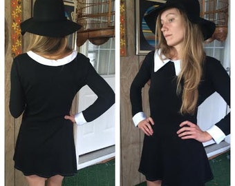 Wednesday Addams /// Peter Pan Collar Shift Dress /// Black